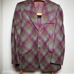 Vintage Custom Made and Professionally Tailored Plaid Blazer